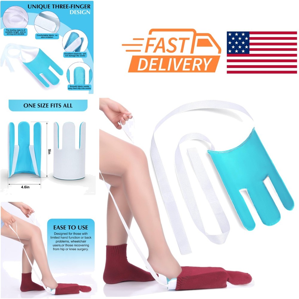 Sock Helper for Elderly Easy On Easy Off Device for Casual and Dress Socks