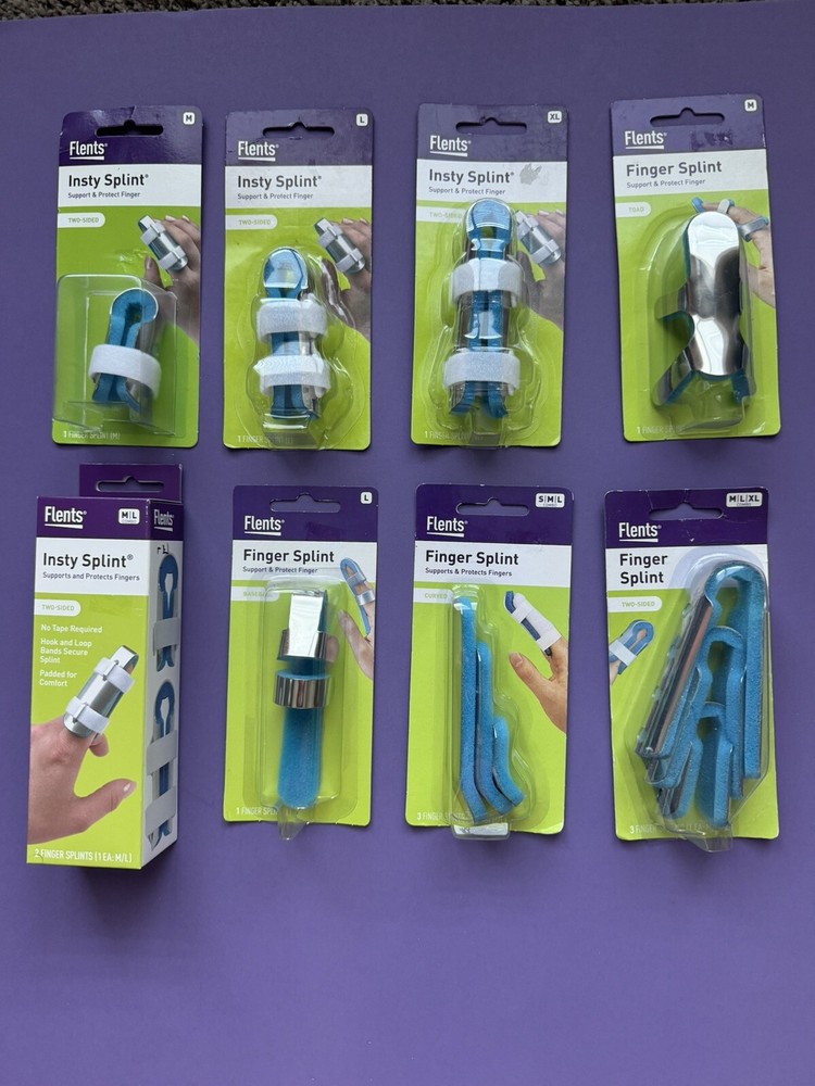 Flents Insty Finger Splint Support Protect Toad Shape Baseball M L XL CHOOSE