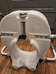 Adjustable Raised Toilet Seat With Handles. Open Box, Unused, See Description