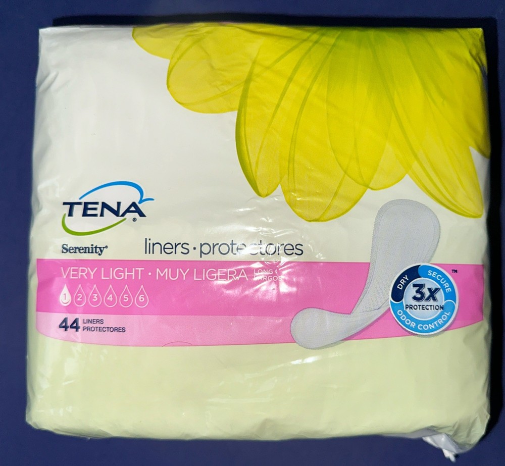 Tena Serenity Active Long Liners 44 Count Light Proven Protection Personal Care