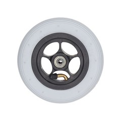 6in Electric Wheelchair Wheel Noiseless Aluminum Alloy Hub Rubber Inflatable BEA