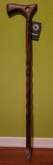 Brazos US Veterans Army Handcrafted Walnut Walking Cane – 37″ Solid Wood Militar
