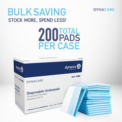 Disposable Underpad, 23 Inches X 24 Inches, 31-Gram, 100 Count (Pack of 2)