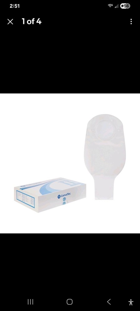 Convatec 401513 SUR-FIT Natura Two-Piece Drainable 12″ Pouch Transparent, 10/BX