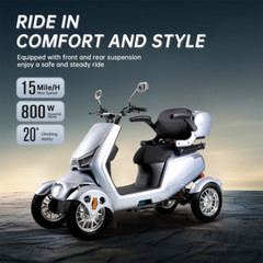800W 4 Wheel Mobility Scooter 60V 20AH battery Motor for Adult Senior