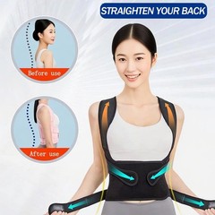 LAOGUATON Posture Corrector Back Support Brace, Adjustable Shoulder L, BLACK