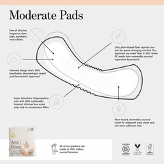 Moderate Incontinence Pads for Women – 4-Pack (112 Total) – Plant-Based, High Ab