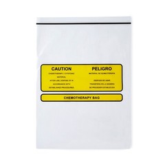 HCL Zipper Closure Hazardous Drug Bag 9 x 12″ 4 mil Polyethylene 9516 100 Ct