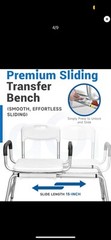 ⭐ Sliding Shower Chair w/ Extra-Wide 360° Swivel Seat 330lbs Tub Transfer Bench