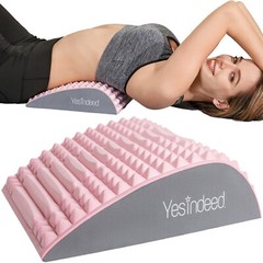 Back Stretcher Pillow – Back Pain Relief, Support for prolonged Sitting (Pink)