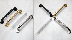 12″ White Stainless Steel Shower Grab Bar 2 Pack for Bathtubs and Showers