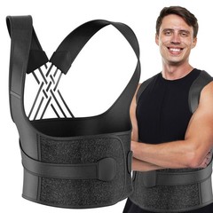 Posture Corrector for Women and Men, Back Brace, Shoulder Free Size, Black
