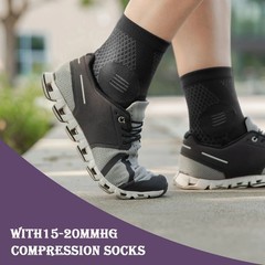 1 Pair Ankle Compression Socks Open Toe Foot Sleeve Arch Support Sports Brace