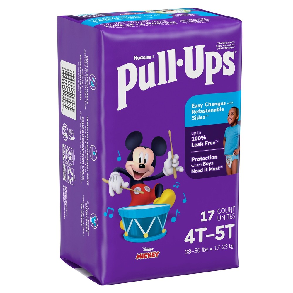 Pull-Ups Learning Designs Boys‘ Training Pants, 4T-5T, 17 Ct Pack(age) of 17