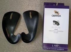 AETREX L100 Men’s In-Style Lynco Orthotics CUPPED Med/High Arch Support Size: 9