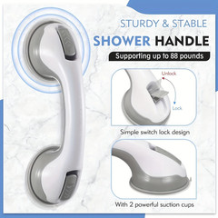 1Pc Shower Grab Bar Showers Suction Bar Handle Bathroom Safety Grip Handle