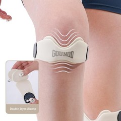 GOUNOD Patellar Tendon Support Strap 2 Pack,Silicone Knee One Size, White