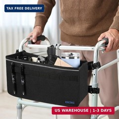 ZHCHG Walker Basket for Seniors, Walker Accessories, Folding Walker Bag with Lar