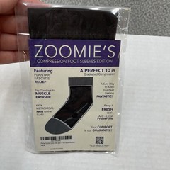 Zoomies Compression Foot Sleeve Black Medium Plantar Fasciitis Pain Relief