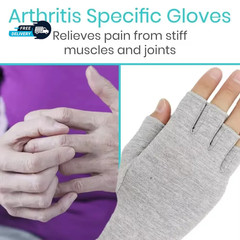 1 Pair Bamboo Gloves Compression Arthritis Glove Wrist Support Joint Pain Relief