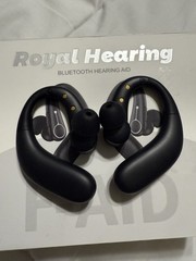 Royal Hearing F-AID Bluetooth Hearing Aid W/ Rechargeable Case – Black