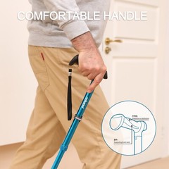 Foldable Walking Cane for Men & Women,Adjustable,Lightweight,Self Standing Pivot