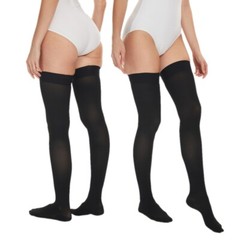 Thigh High Compression Stockings, Closed Toe, Firm Support 30-40 mmHg Gradient
