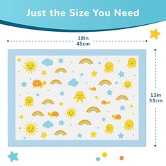 Disposable Changing Pads for Baby 13 x 18 Inches, 50 Diaper Changing Pad with…