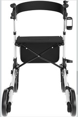 Flash Furniture Hercules Adjustable Height Folding Rollator Walker 360° Swivel