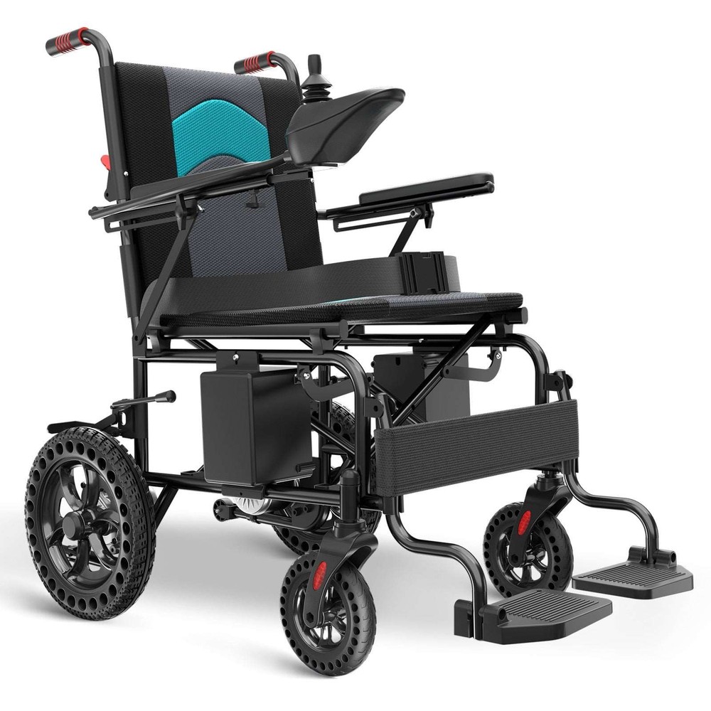 Kerdom Portable Folding Electric Wheelchair Blue