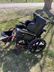 NICE! Quickie Iris Tilt-In-Space Manual Transport Rehab Wheelchair