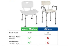 Vaunn Medical Shower Chair