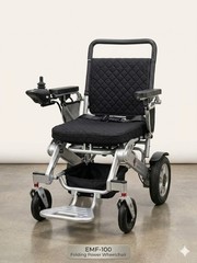 Elevate Mobility EM-100F Foldable Power Wheelchair Dual 250W (Open Box)