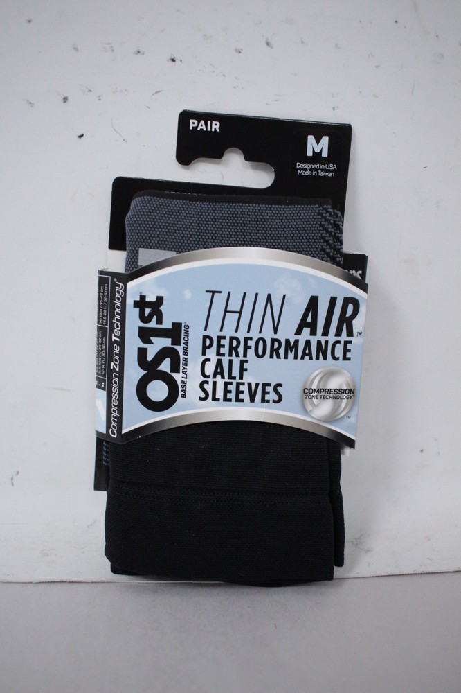 NEW OS1st Thin Air Performance Calf Sleeve Compression Reflective Pair Set Med