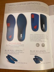 Vasyli Custom Full Length Heat Moldable Orthotics Blue Mid Density SMALL
