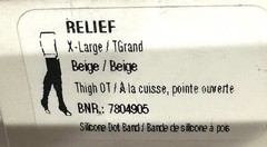 Jobst Relief Thigh Open Toe Compression Stockings 30-40 mmHg XL Beige, NEW