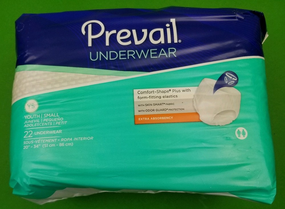 Prevail Underwear Diaper YOUTH / SMALL ADULT, Pull On, PV-511 – Pack of 22