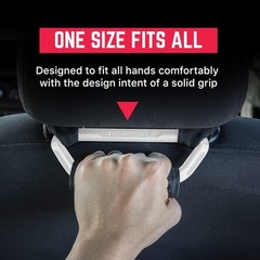 GP BackGrip PRO, Headrest Car Passenger Hand Grip for Truck & Aluminum, White