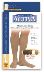 Activa Men Dress Knee Compression Socks 20-30 mmhg Supports Therapeutic Therapy