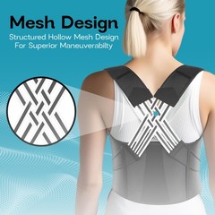 Posture Corrector for Women and Men, Back Brace, Shoulder Free Size, Black