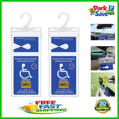 Protective Transparent Handicap Placard Holder with Large Hanger – 10.6 x 4.5 in