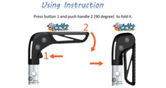 Universal Foldable Push Handle. Fits on 19mm Tubes With 6mm Hole