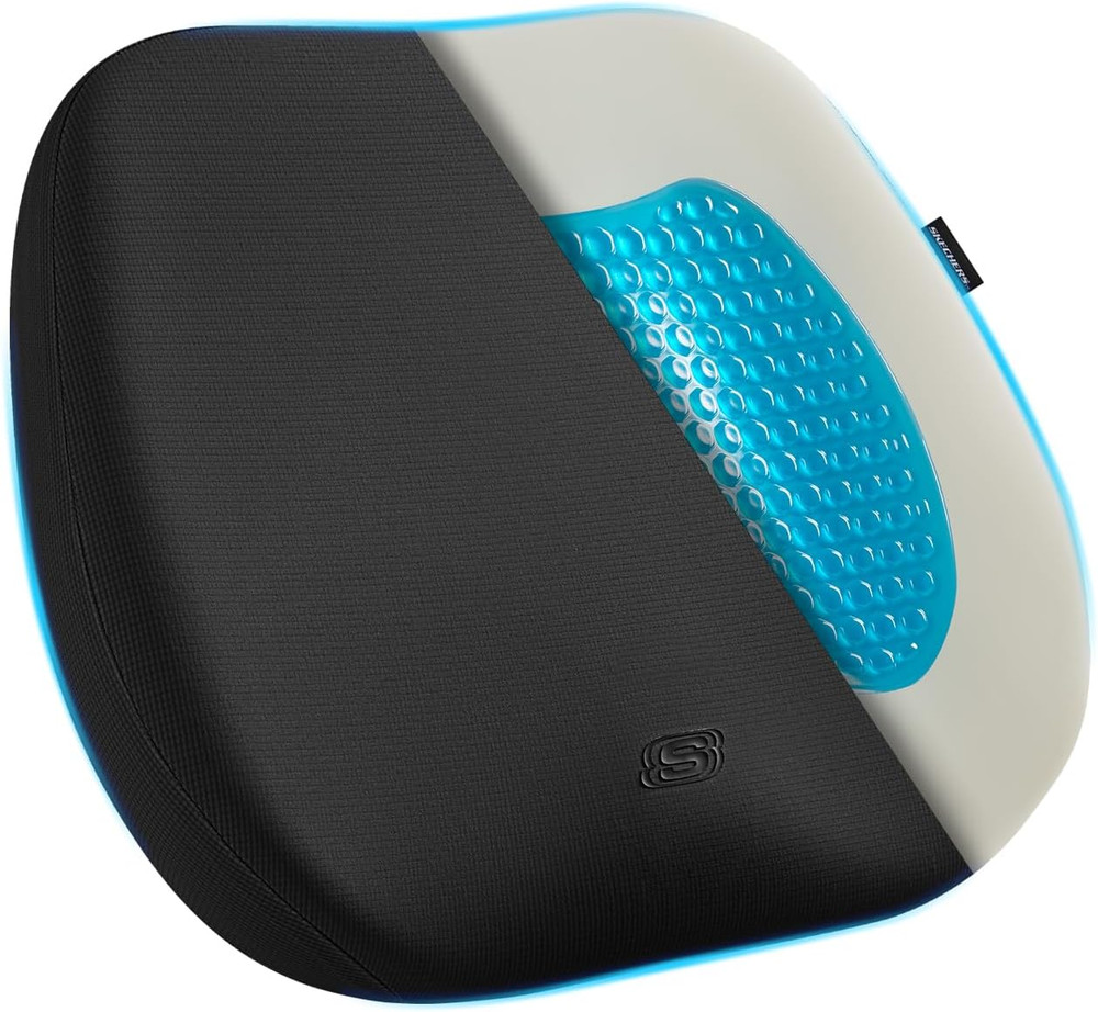 Skechers Seat Cushion Premium Gel & Memory Foam-Office Chair Cushion