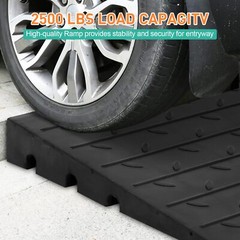 Rubber Threshold Curb Ramp 24″x42″x2.5″ Wheelchair Access Ramp 2500 LBS Capacity