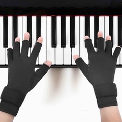 Tikaton Copper Infused Compression Arthritis Gloves with Wrist Strap for Hand Pa
