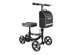 Aojin Knee Scooter, 300lbs Capacity, 13″ Big PU Seat, All Terrain Foldable Knee