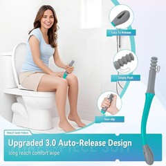 Affordable Personal Hygiene Kit: Long Handle Wiper & Curved Brush for Easy Use