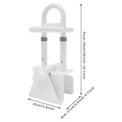300LBS Safety Rail Triple Handle, Adjustable Bathtub Safety Rail for Seniors