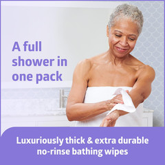 ReadyBath LUXE Antibacterial Bath Wipes with Aloe Hypoallergenic 8 x 8″, 192Pcs