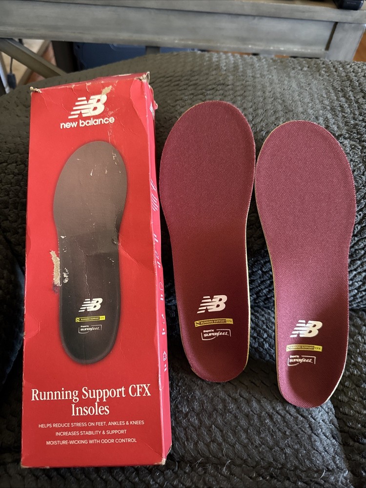 New Balance Running Support Insoles Men’s 5.5-7 Women’s 6.5-8 By Superfeet